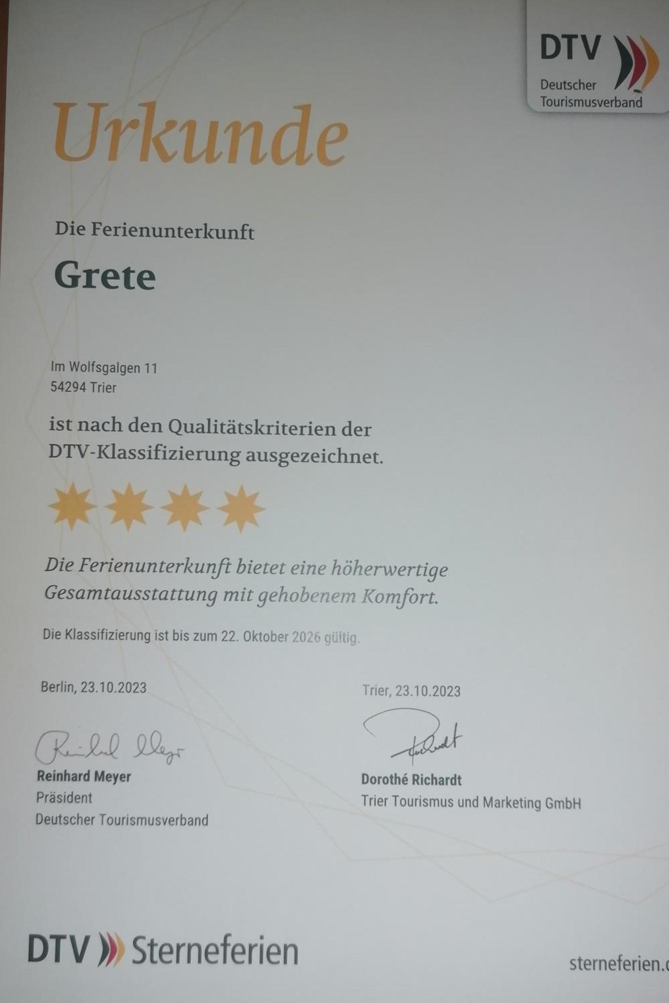 Ferienwohnung Grete Trevír Exteriér fotografie